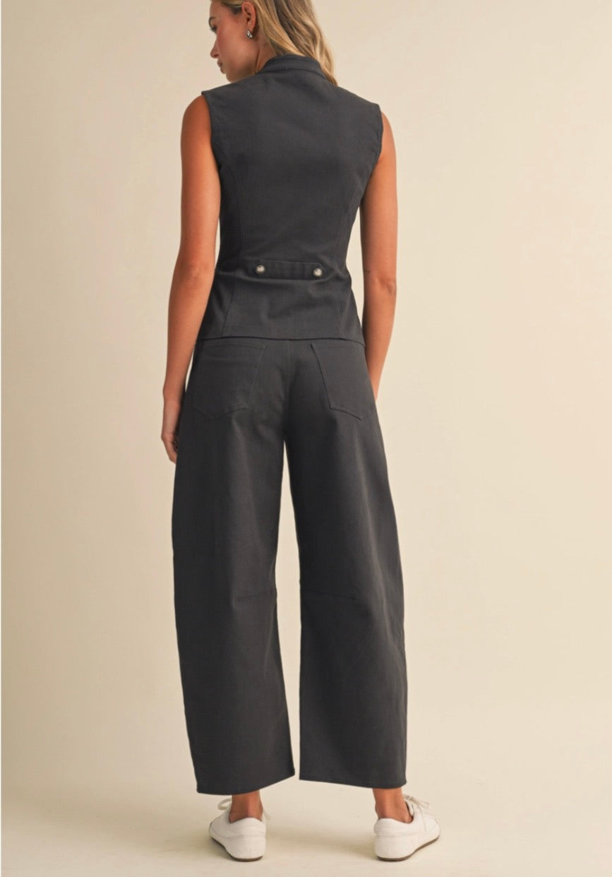 Gray Barrel Pants