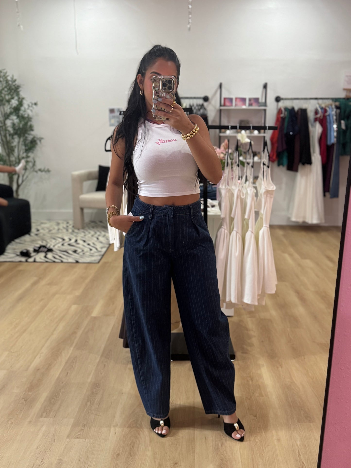 Stripped Barrel Jean