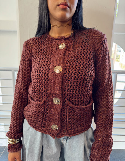 Chocolate Crochet Top