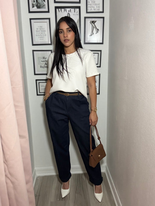 Denim Chino Pants