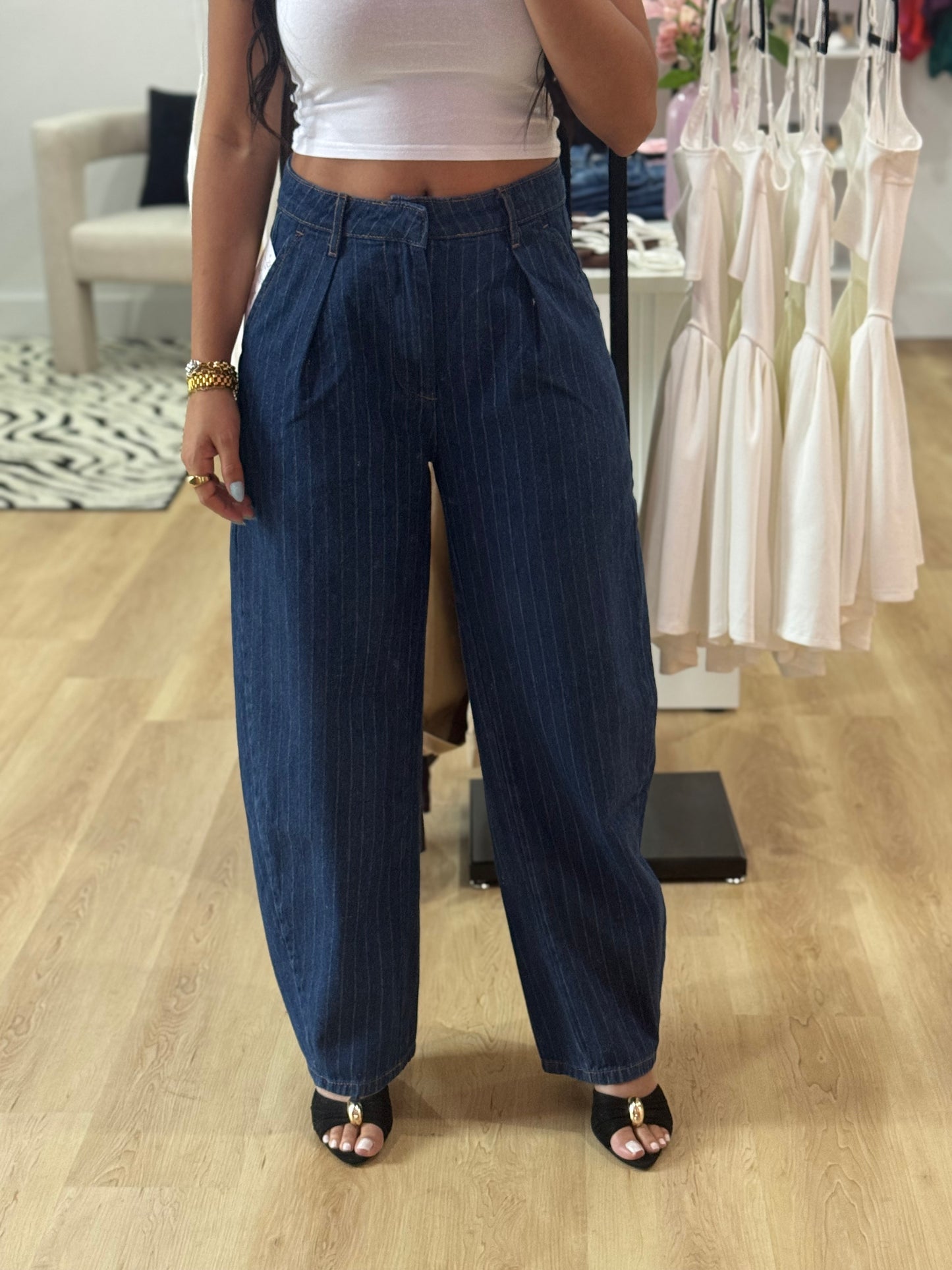 Stripped Barrel Jean