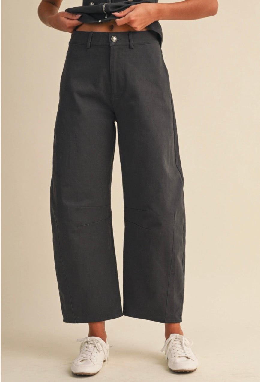 Gray Barrel Pants