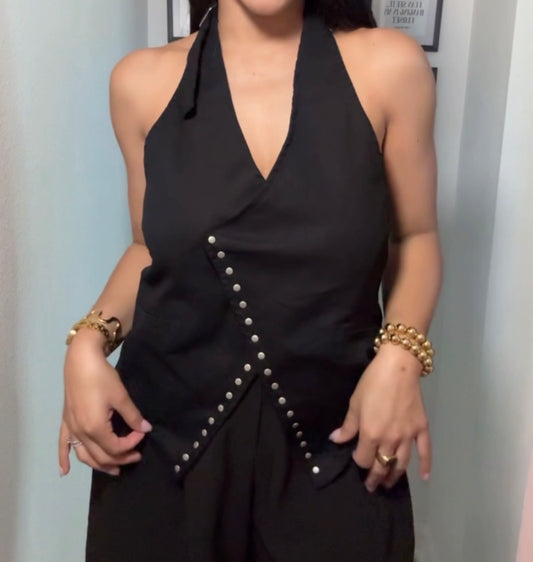 Studded Black Top