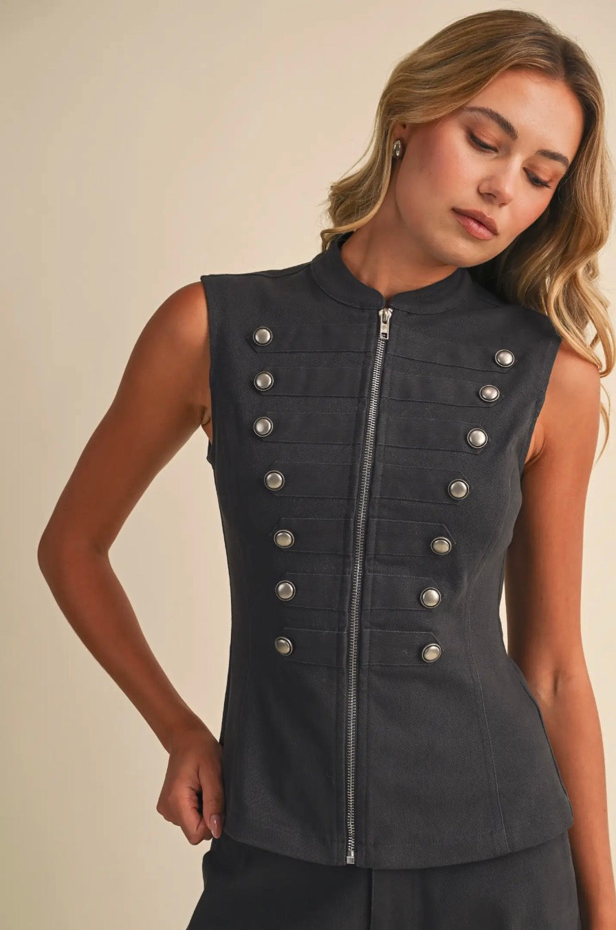 Gray Napoleon Top