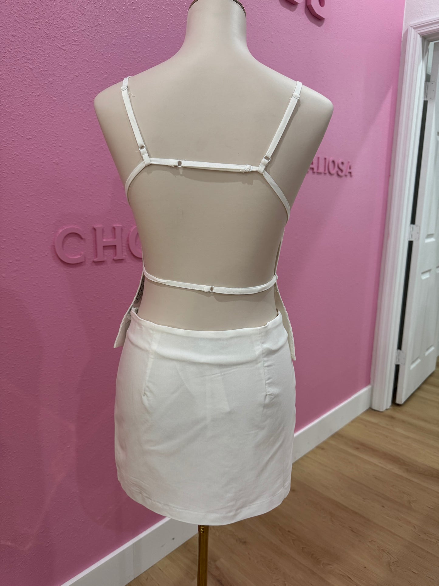 White Skort