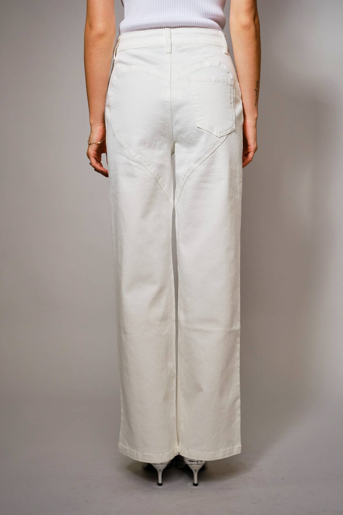 White jeweled Denim Jeans